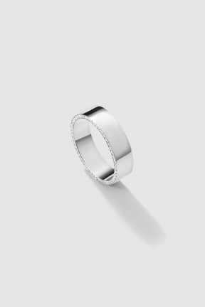 Обручальное кольцо с бриллиантами в грани