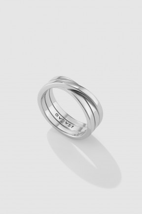 Намотанное кольцо из серебра