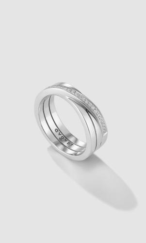 Намотанное кольцо с бриллиантами