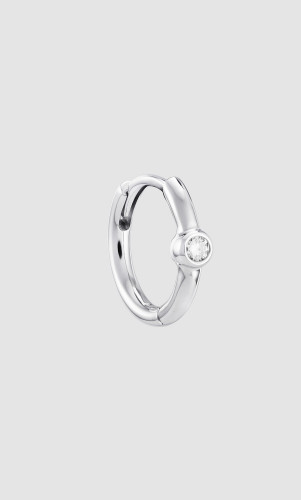Кликер-кольцо с бриллиантом из белого золота