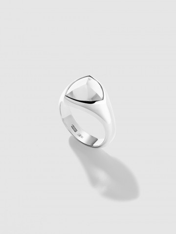 Печатка-триллион с горным хрусталем