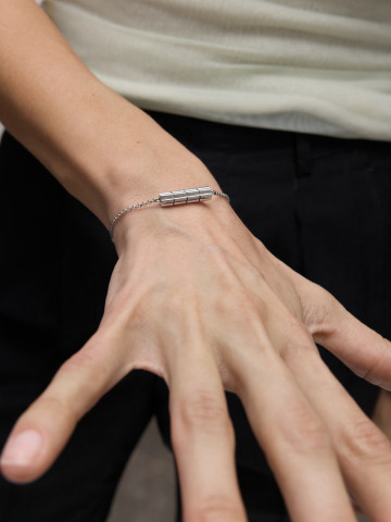 Браслет стеклярус на цепочке