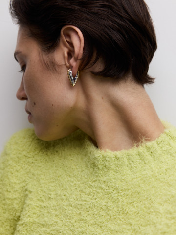 Серьги Bumper Hearts с позолотой