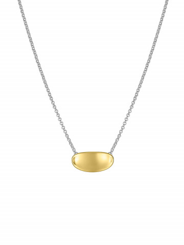 Подвеска эллипс с позолотой