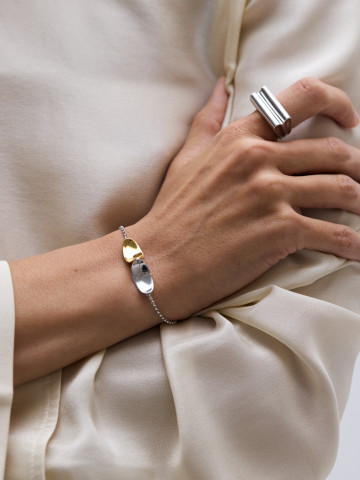 Браслет резонанс с позолотой