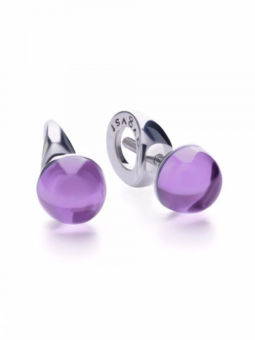 Пуссеты-леденцы с аметистом