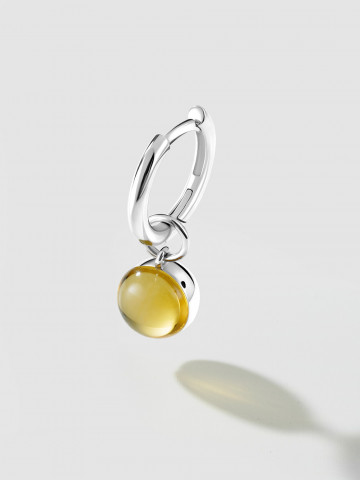 Моносерьга с желтым леденцом