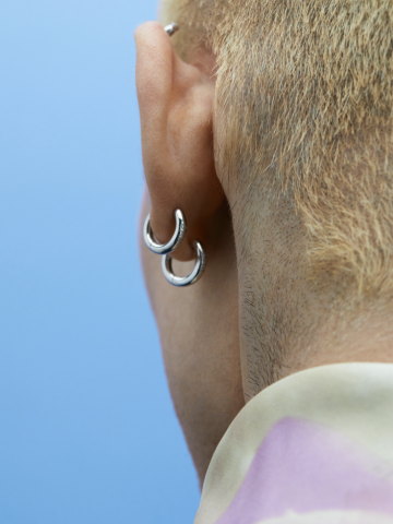 Серьга-хуп ДАР из серебра