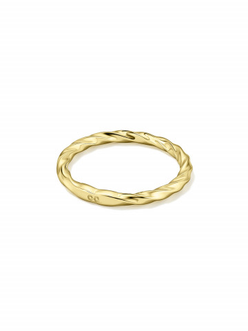 Кольцо-мюзле из лимонного золота