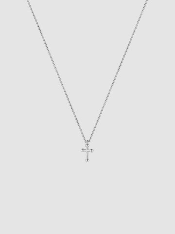 Тини-подвеска Крест из белого золота