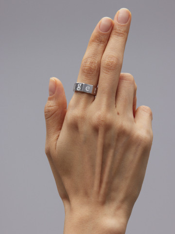 Кольцо Together с белой эмалью