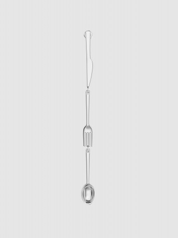 Моносерьга ложка-вилка-нож