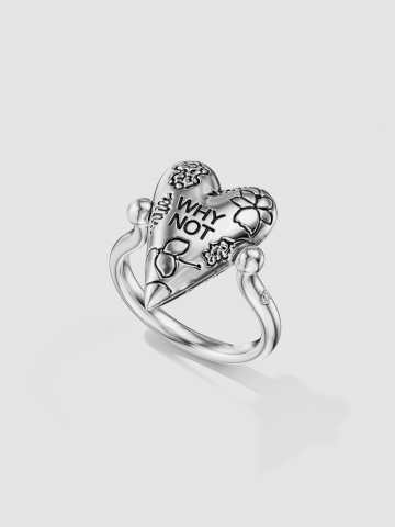 Кольцо-перевертыш Yes / Why not черное