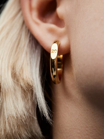 Хуп диаметр 20 с позолотой