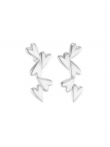 Серьги танцующие сердца