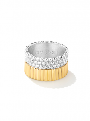 Кольцо стеклярус и бисер с позолотой