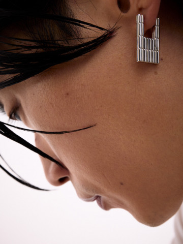 Серьги-консоли стеклярус