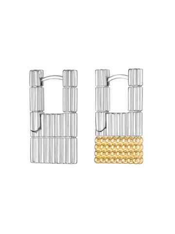 Серьги-консоли стеклярус и бисер с позолотой