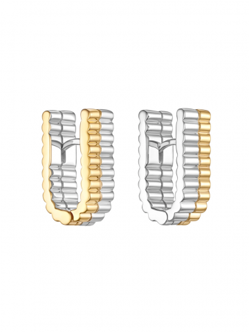 U-серьги стеклярус с позолотой