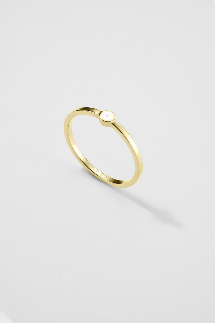 Кольцо Луна из лимонного золота
