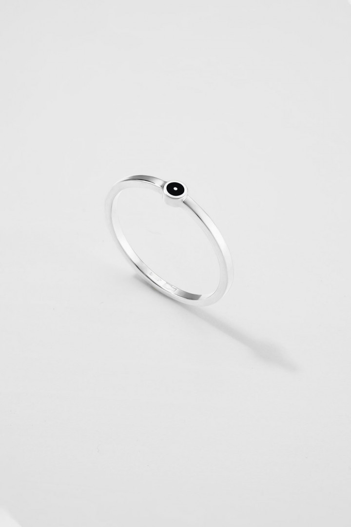 Кольцо Луна из белого золота
