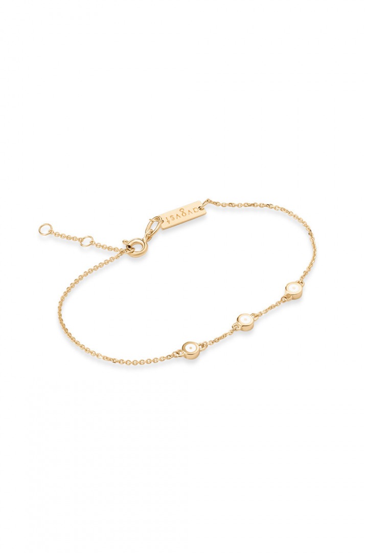 Браслет Три луны из лимонного золота