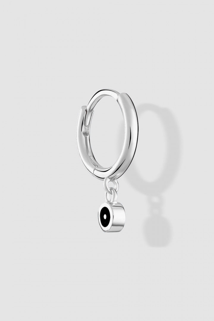 Кликер-луна из белого золота с черной эмалью