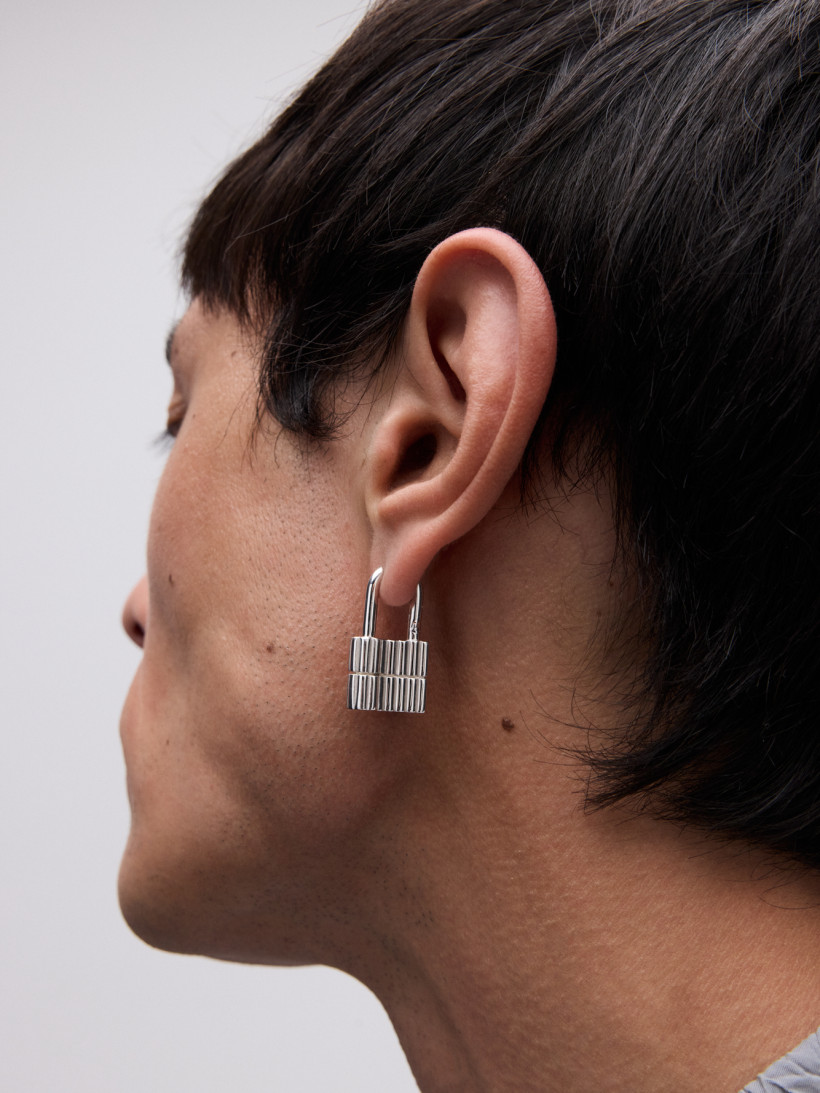 Серьга-замок стеклярус