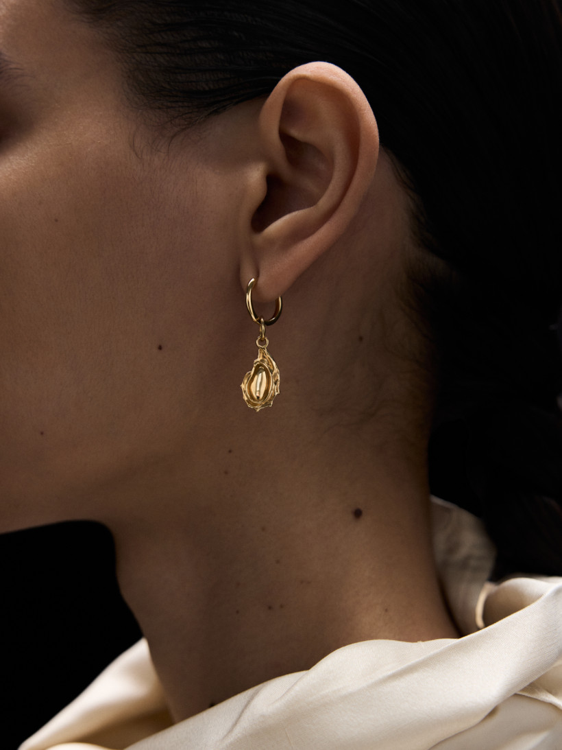 Тринкет устрица с позолотой