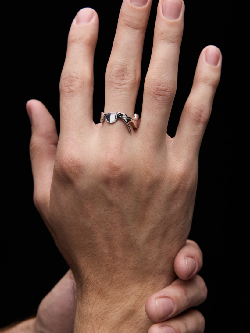 Кольцо каблуки-очки-расческа