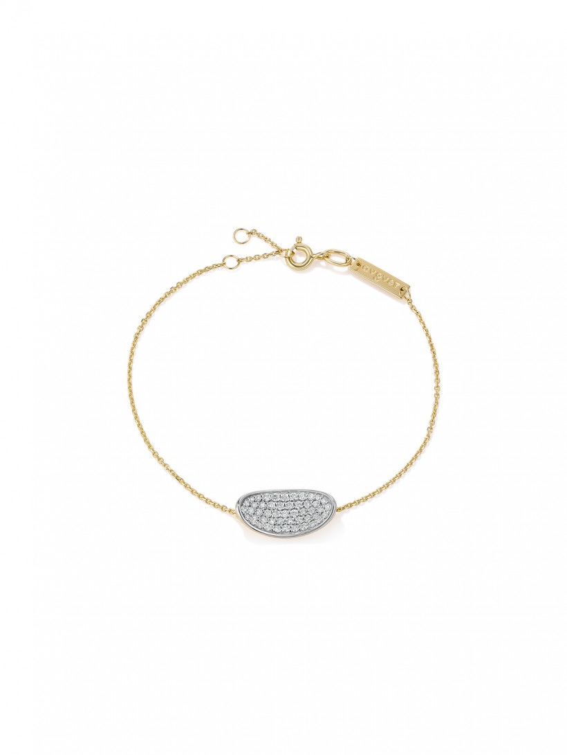 Браслет эллипс с бриллиантами
