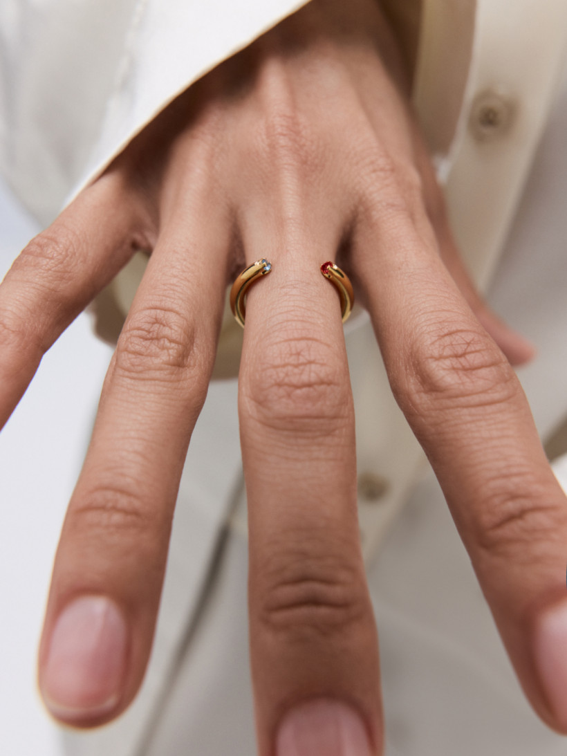 Avgvst x J.Kim Открытое кольцо из лимонного золота