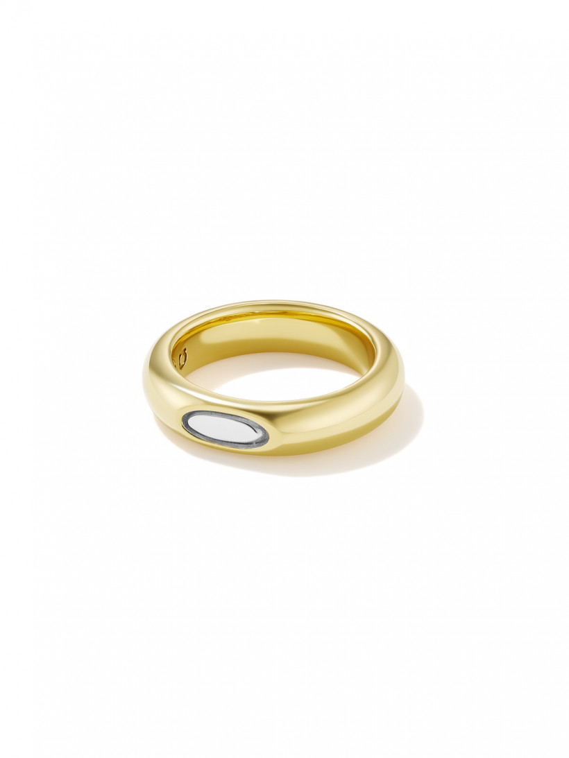 Кольцо срез с позолотой