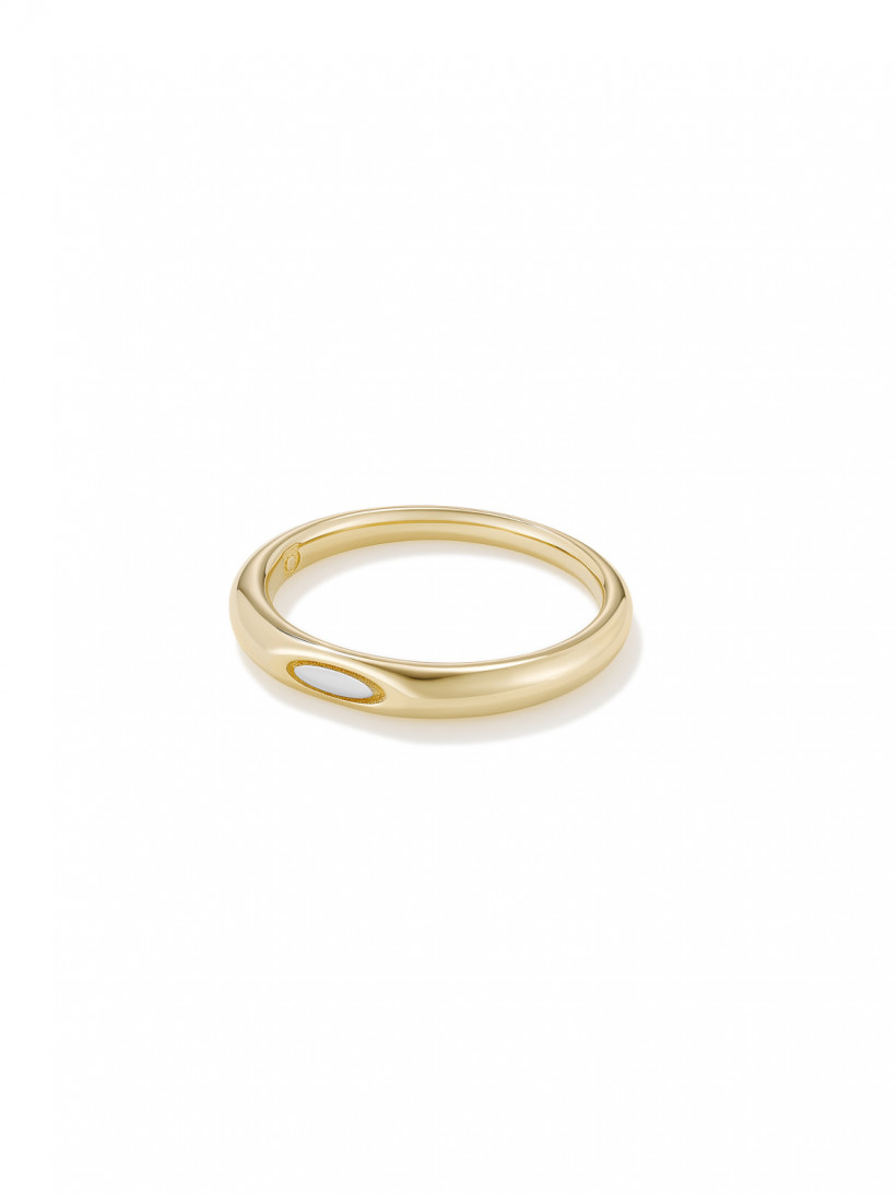 Кольцо срез из желтого золота