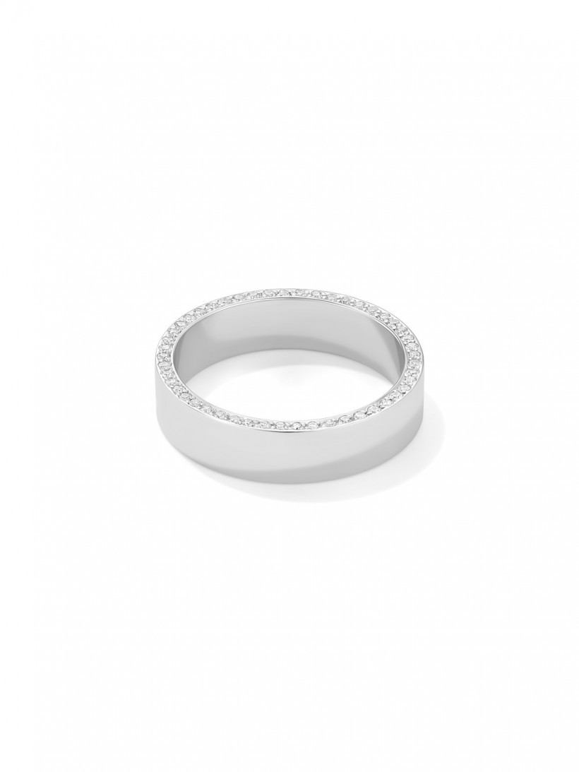 Обручальное кольцо с бриллиантами в грани