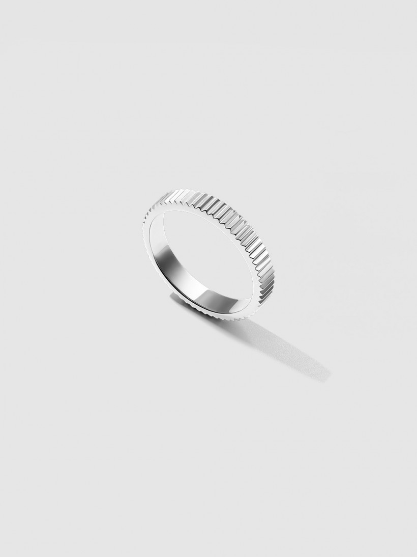 Обручальное кольцо ребристое тонкое