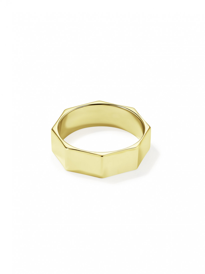 Восьмигранное широкое кольцо