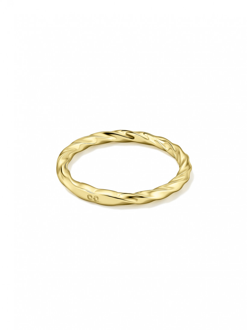 Кольцо-мюзле из лимонного золота