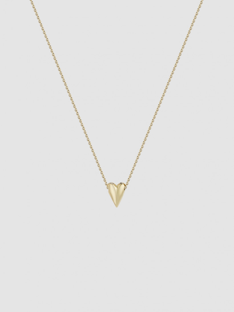 Тини-подвеска Сердце из лимонного золота