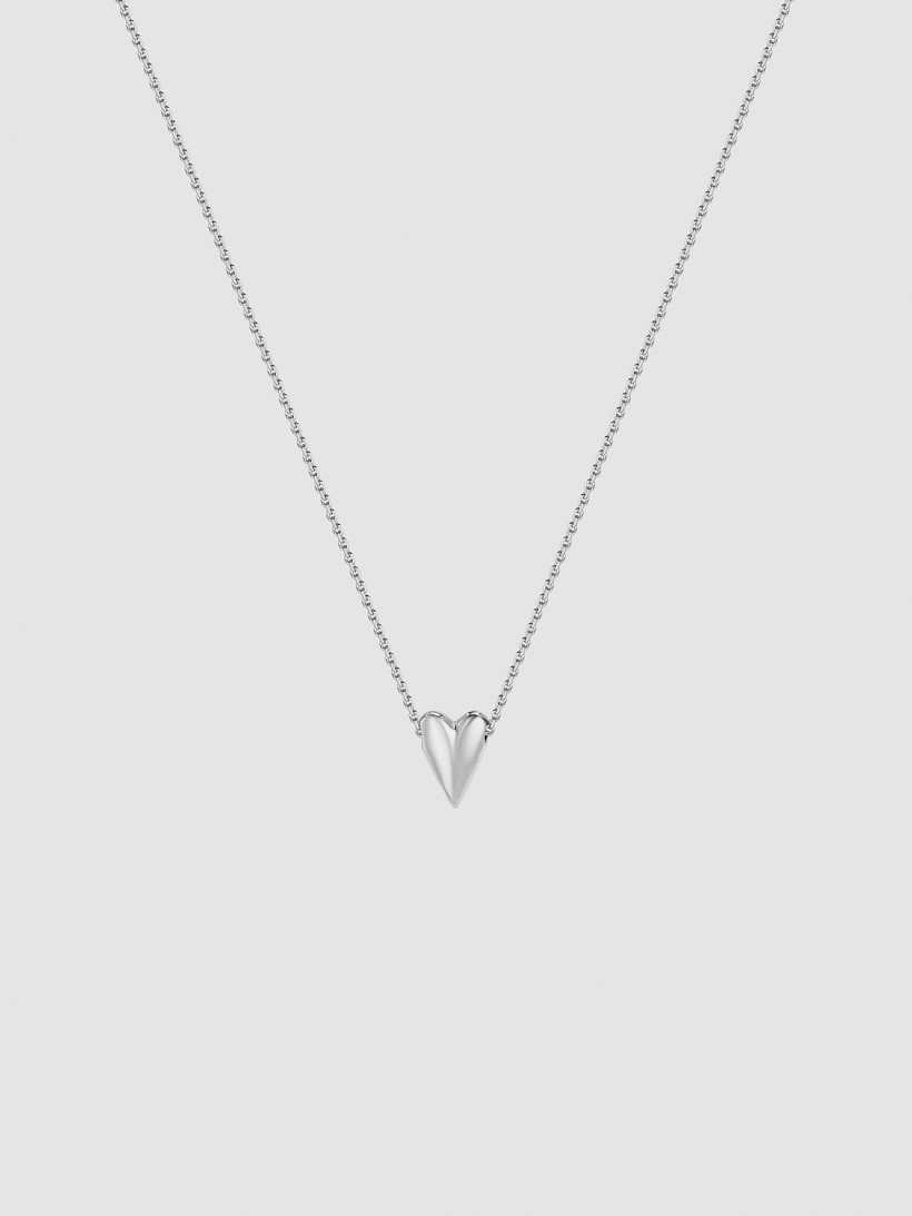 Тини-подвеска Сердце из белого золота