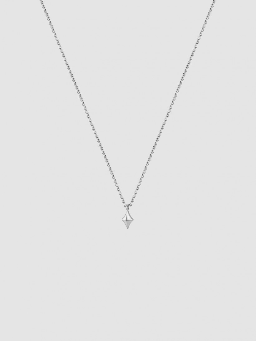 Тини-подвеска Искра из белого золота