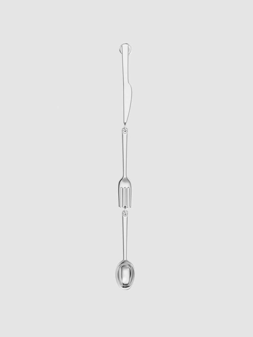 Моносерьга ложка-вилка-нож