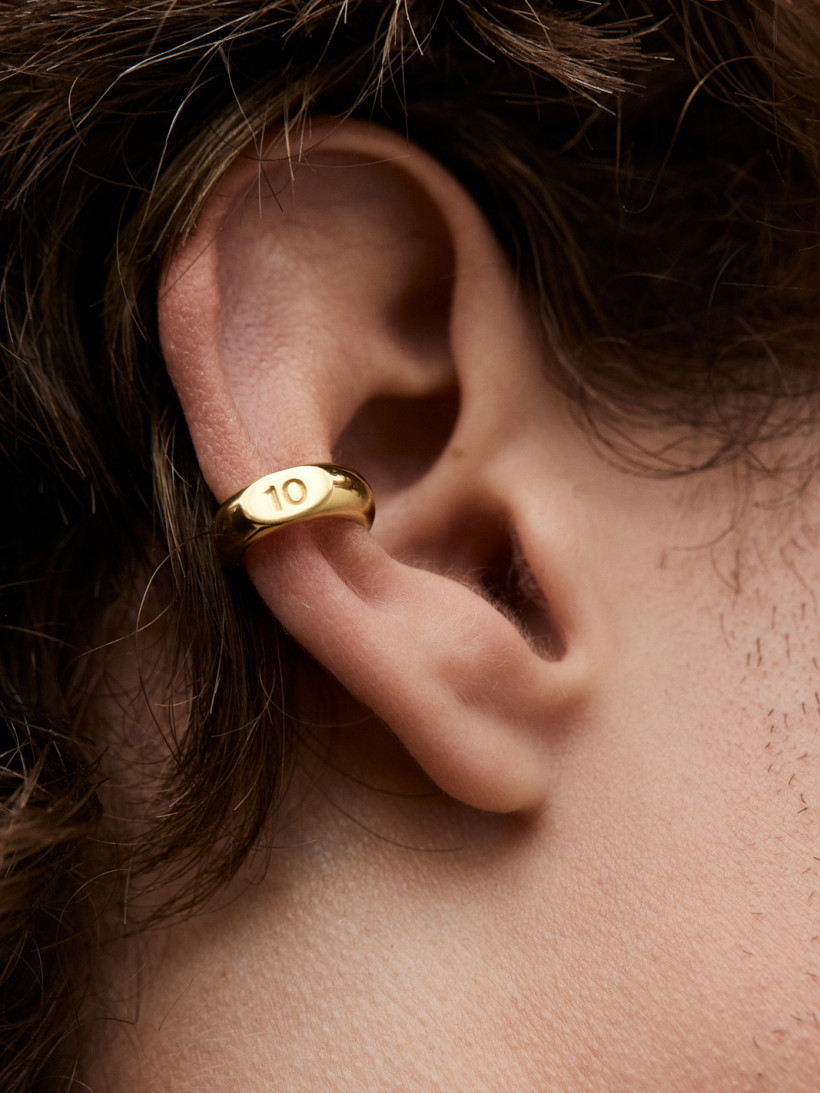 Кафф диаметр 10 с позолотой