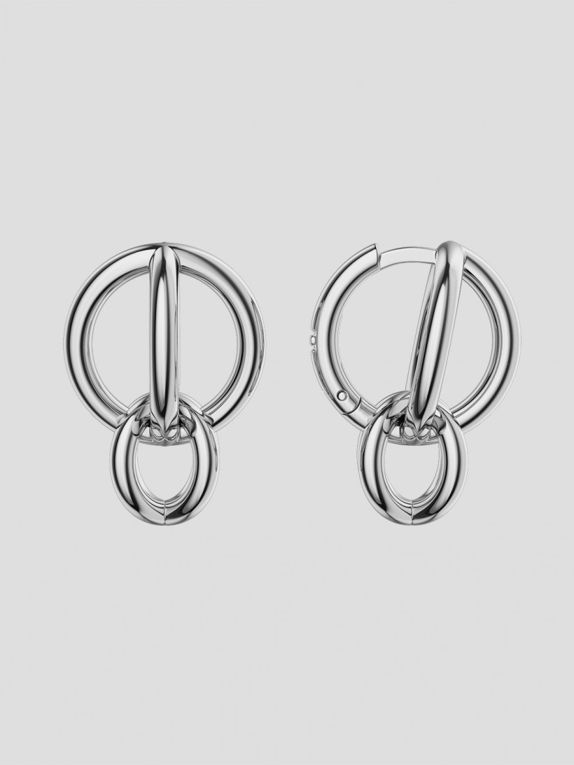 Серьги орбиты из белого золота