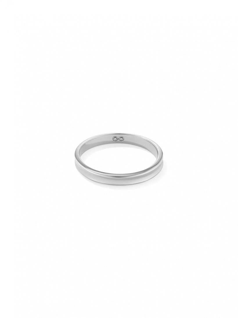 Кольцо-арка тонкое из белого золота