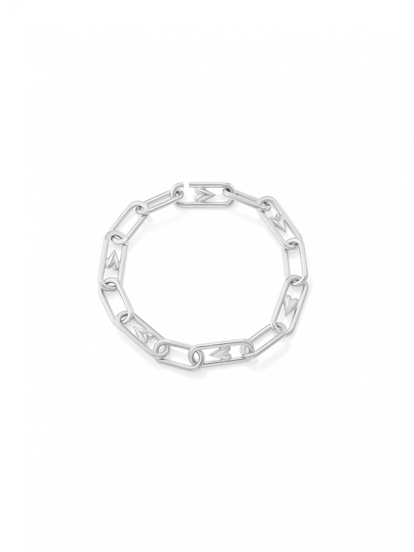 Браслет из звеньев с сердцами