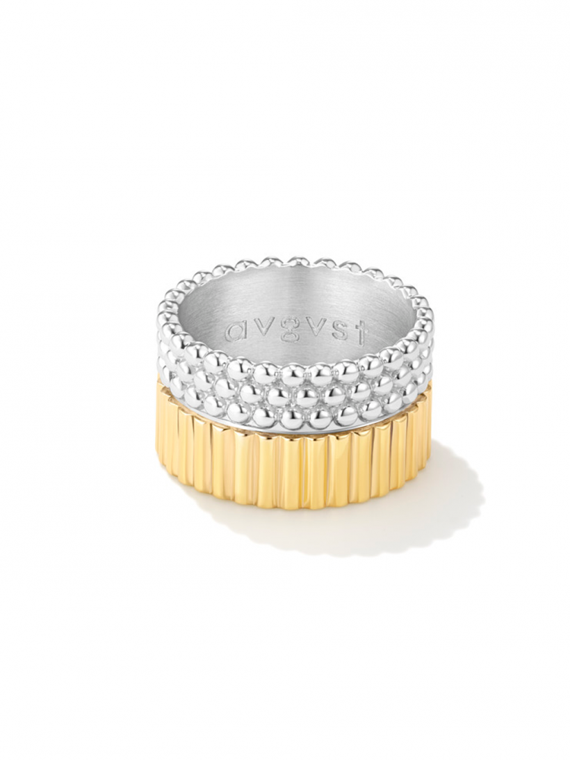 Кольцо стеклярус и бисер с позолотой