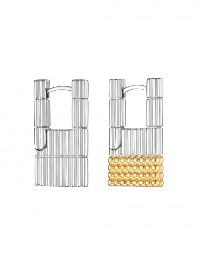 Серьги-консоли стеклярус и бисер с позолотой