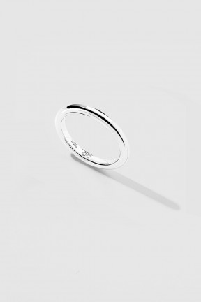 Обручальное кольцо I с белой эмалью