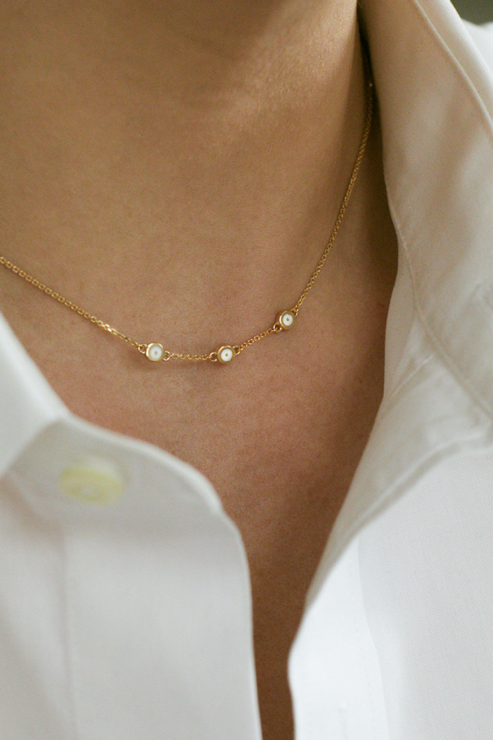 Подвеска Три луны из лимонного золота